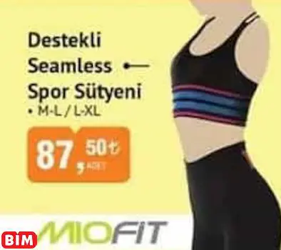 MİOFİT DESTEKLİ SEAMLESS SPOR SÜTYENİ MİOFİT DESTEKLİ SEAMLESS SPOR SÜTYENİ